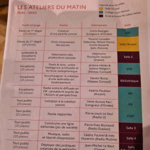 Programme de la matinée